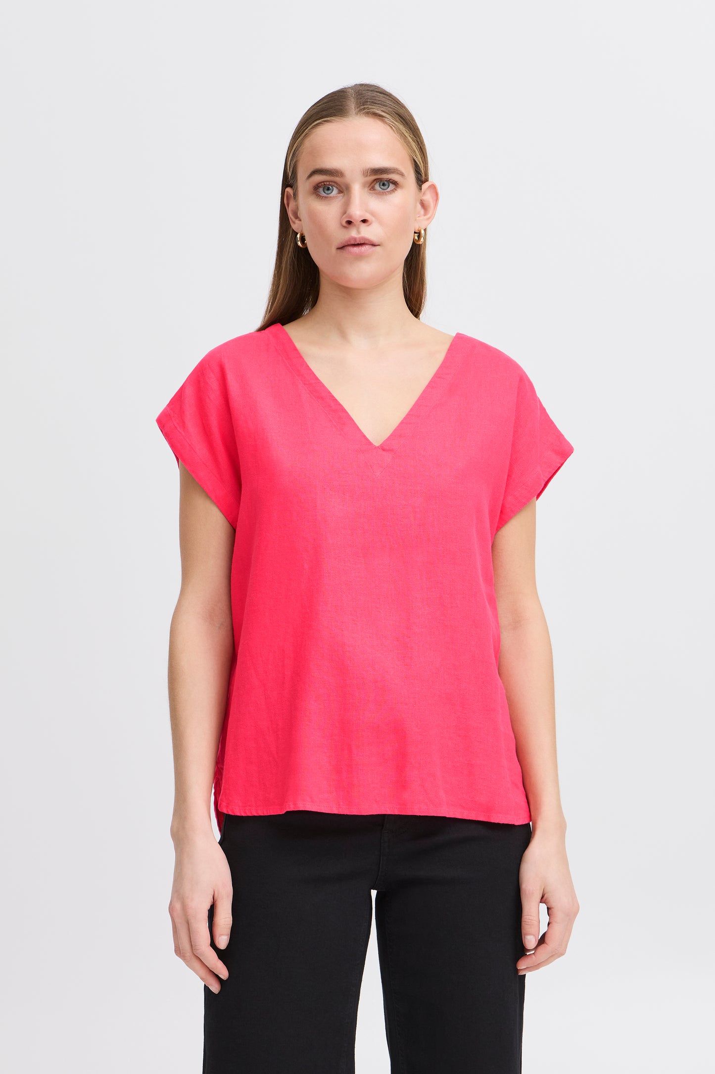 Ichi Linno Ss Top Geranium