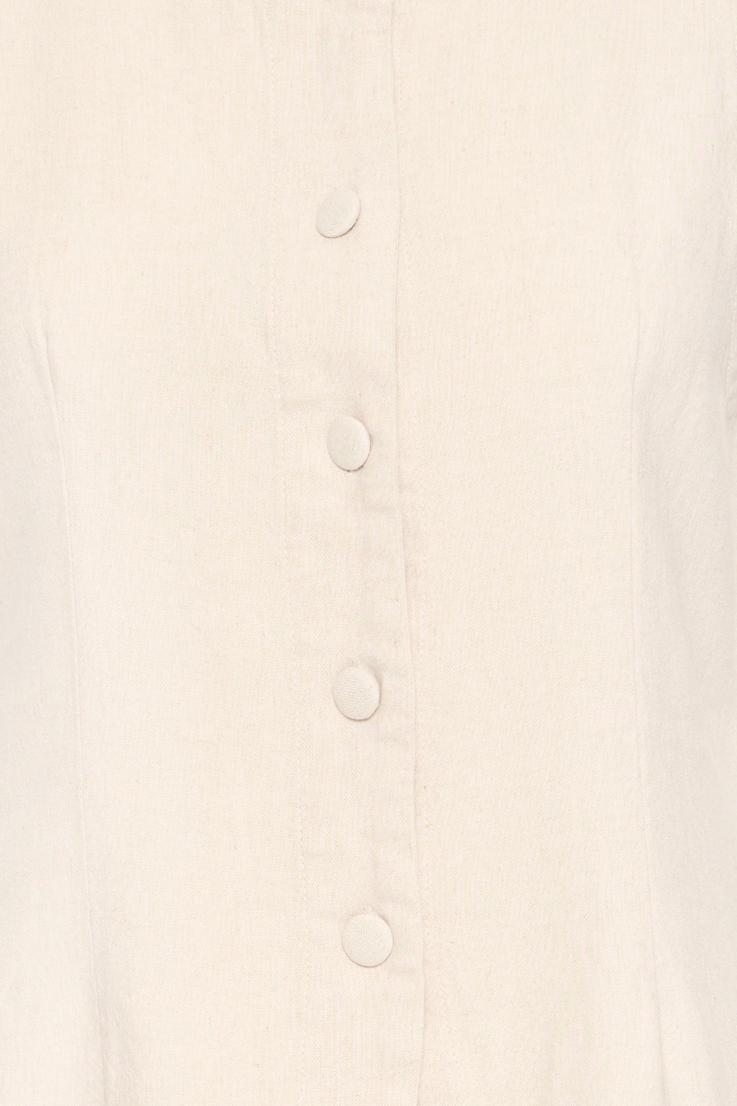 Ichi Linno Waistcoat, Ecru Striped