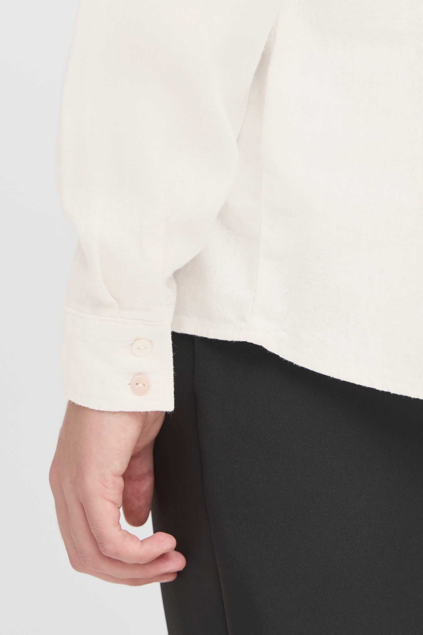 Ichi Linno Shirt, Ecru