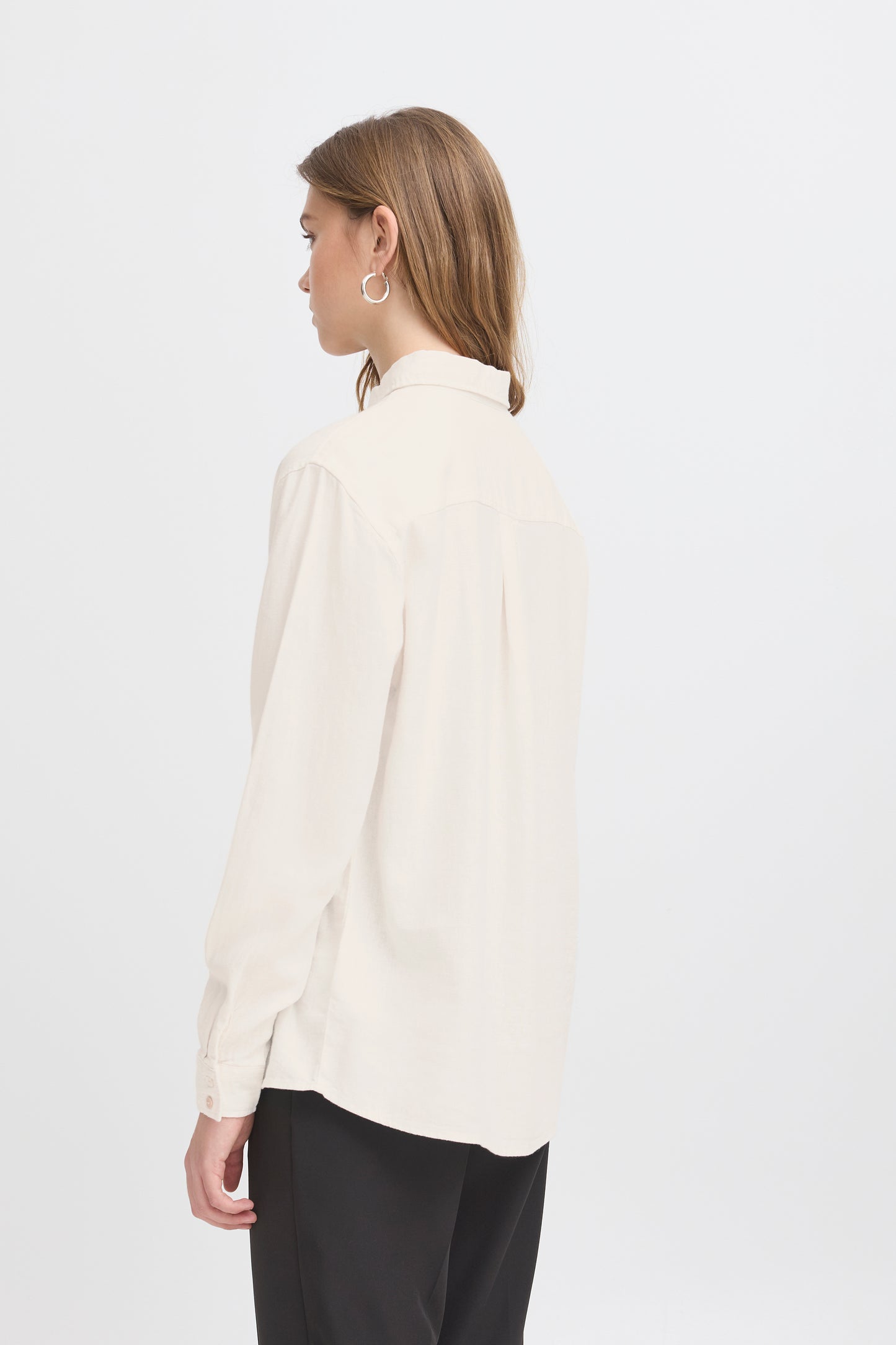 Ichi Linno Shirt, Ecru