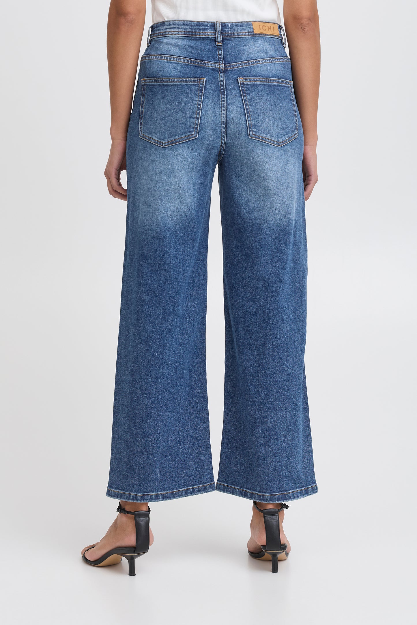 Ichi Twiggy Cropped Jeans, Medium Blue