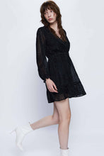 Load image into Gallery viewer, Wild Pony Short Dress With Puff Sleeves, Black
