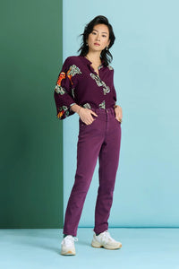 Pom Elize Winterbloom Jeans, Purple
