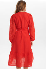 Load image into Gallery viewer, Numph Edele Wrap Dress, Molten Lava

