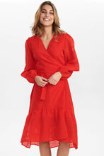 Load image into Gallery viewer, Numph Edele Wrap Dress, Molten Lava
