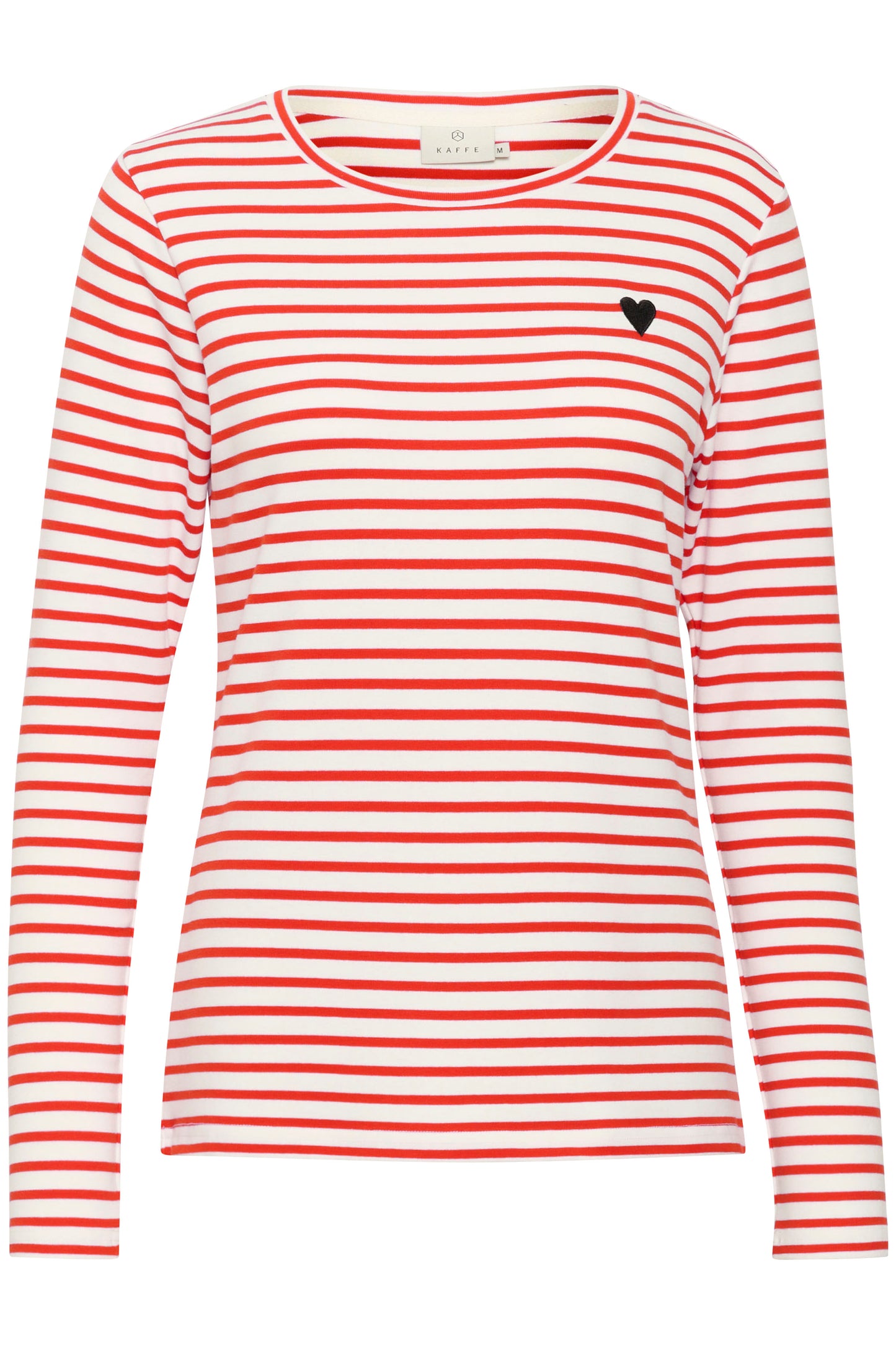 Kaffe Liddy Striped Tee, Red/White