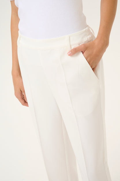 Kaffe Sakura Cropped Pants Chalk