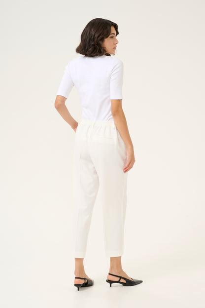 Kaffe Sakura Cropped Pants Chalk