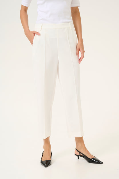 Kaffe Sakura Cropped Pants Chalk