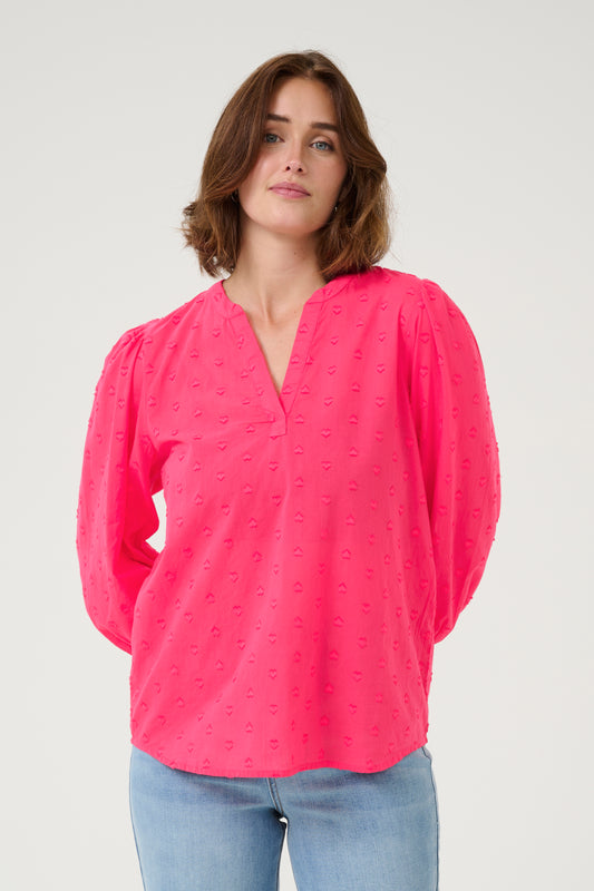 Kaffe Jollia Blouse Raspberry