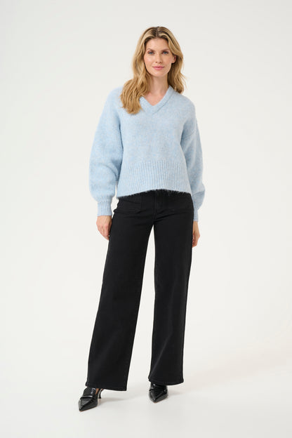 Kaffe Trina Ls Pullover Baby Blue