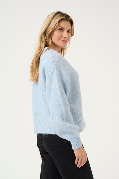 Kaffe Trina Ls Pullover Baby Blue