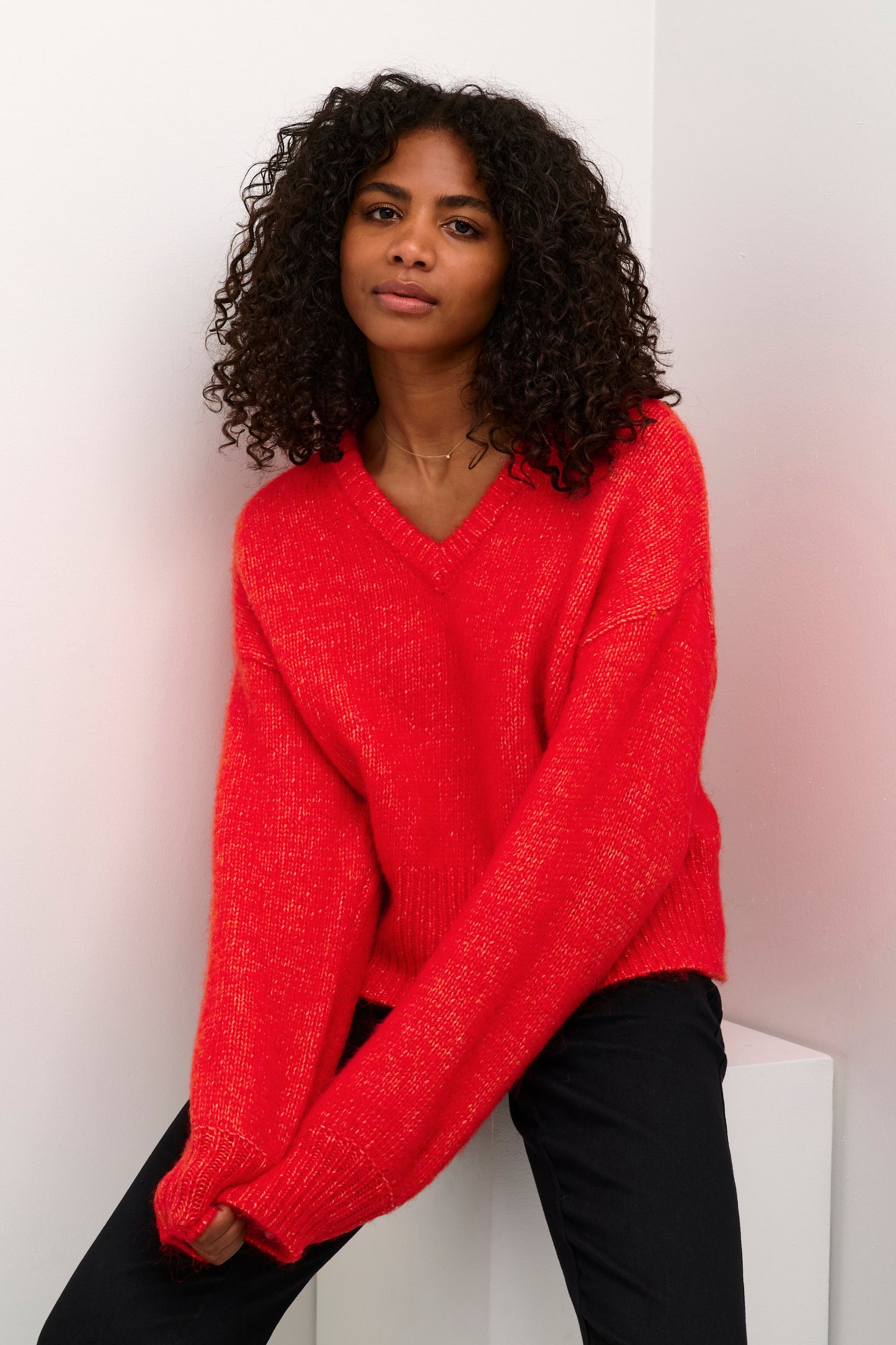 Kaffe Trina Ls Pullover Fiery Red