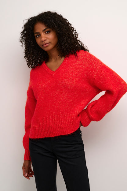 Kaffe Trina Ls Pullover Fiery Red