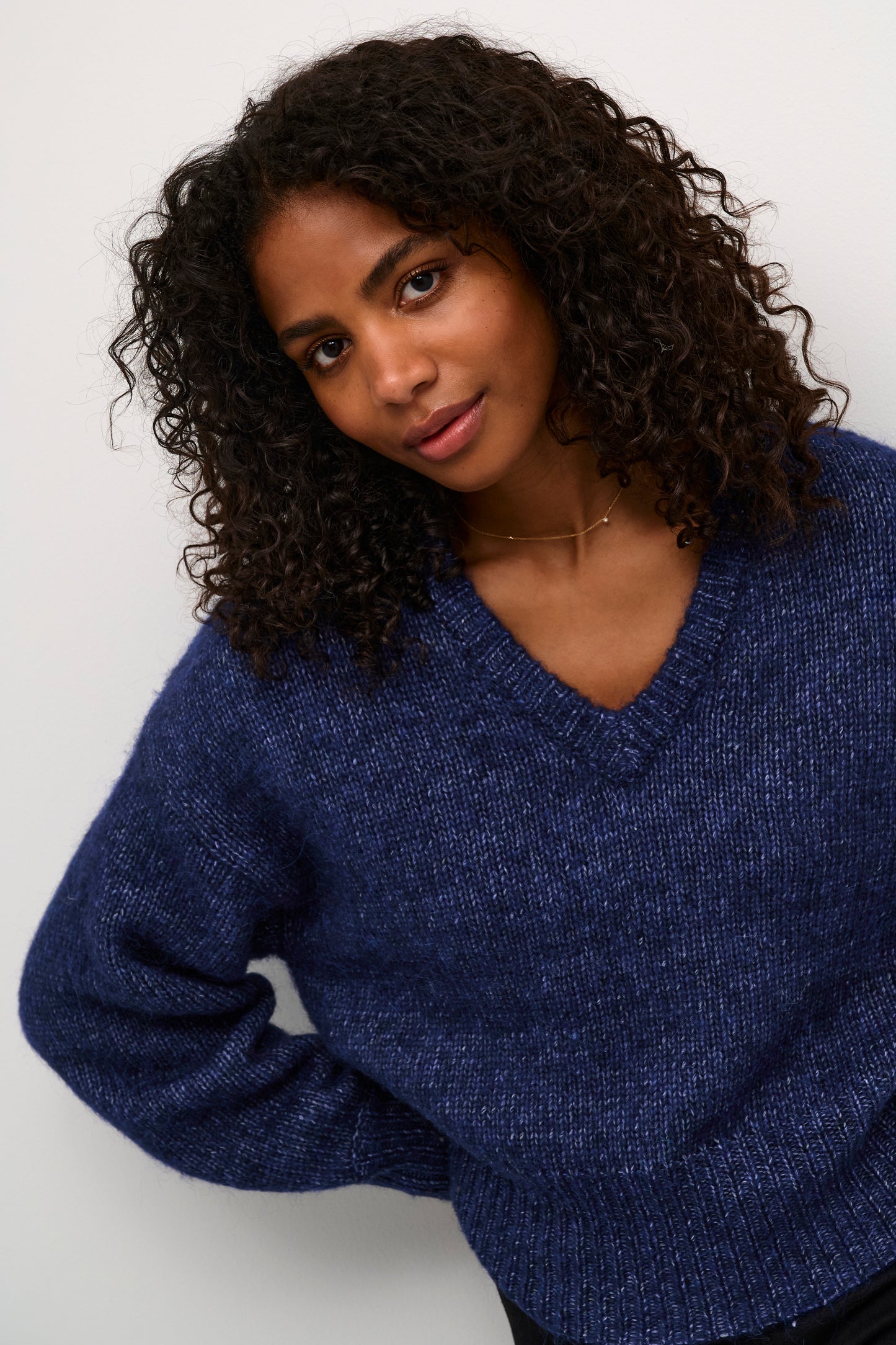 Kaffe Trina Ls Pullover Beacon Blue