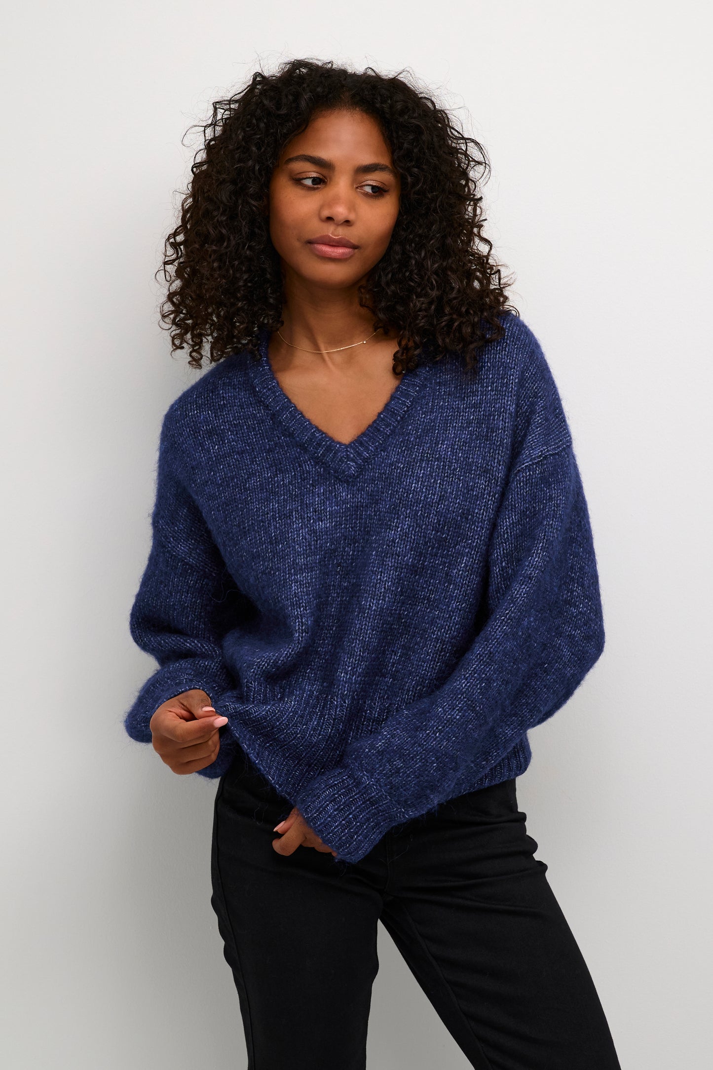 Kaffe Trina Ls Pullover Beacon Blue