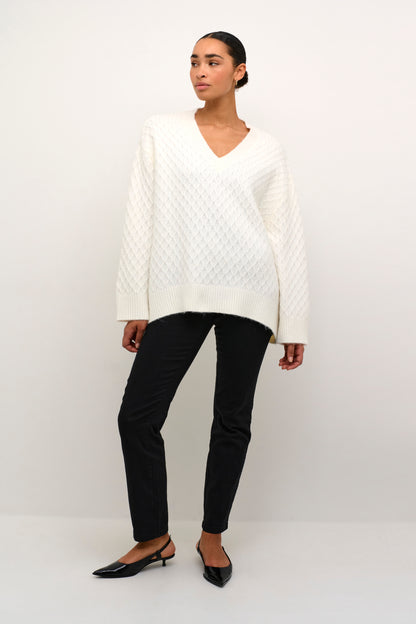 Kaffe Selma Knit Pullover Chalk