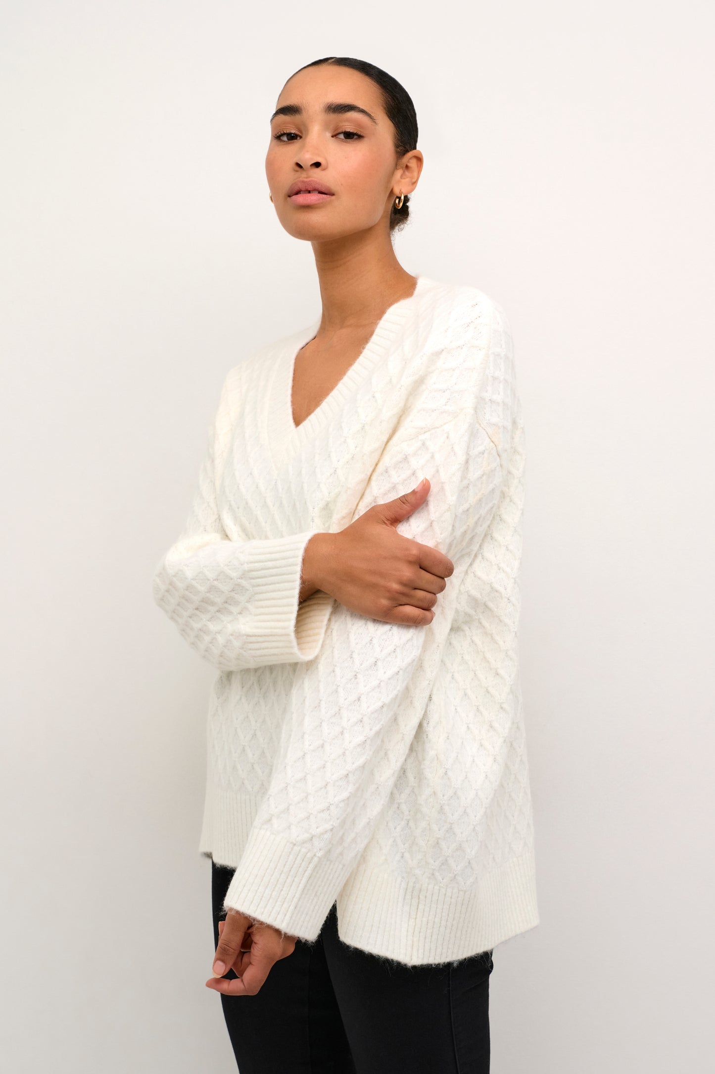 Kaffe Selma Knit Pullover Chalk