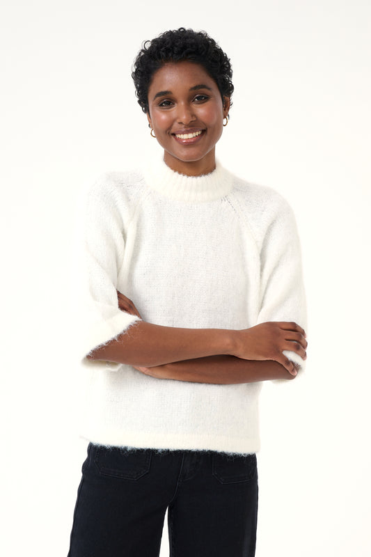 Kaffe Emilie Knit Pullover Chalk