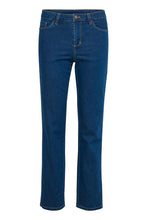 Load image into Gallery viewer, Kaffe Vicky Straight Leg Jeans Medium Blue

