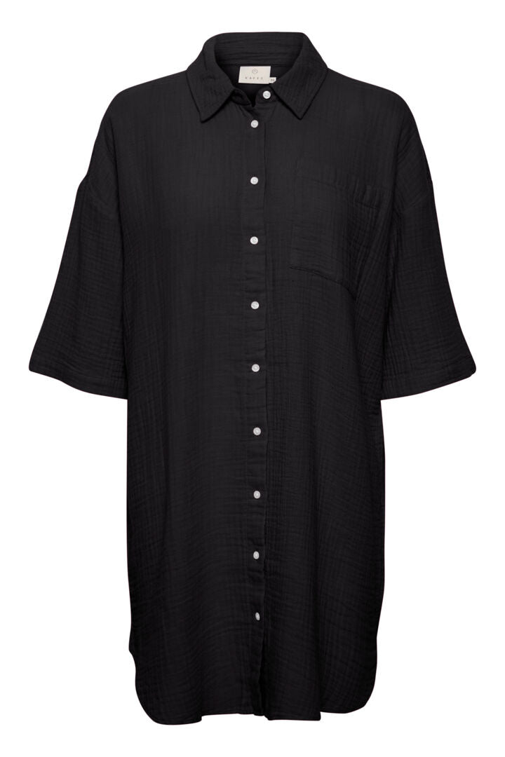 Kaffe Vafla Long Shirt Black