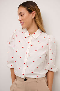 Culture Homa Shirt, White/Red