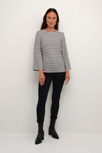 Load image into Gallery viewer, Kaffe Liddy Striped Tee, Chalk
