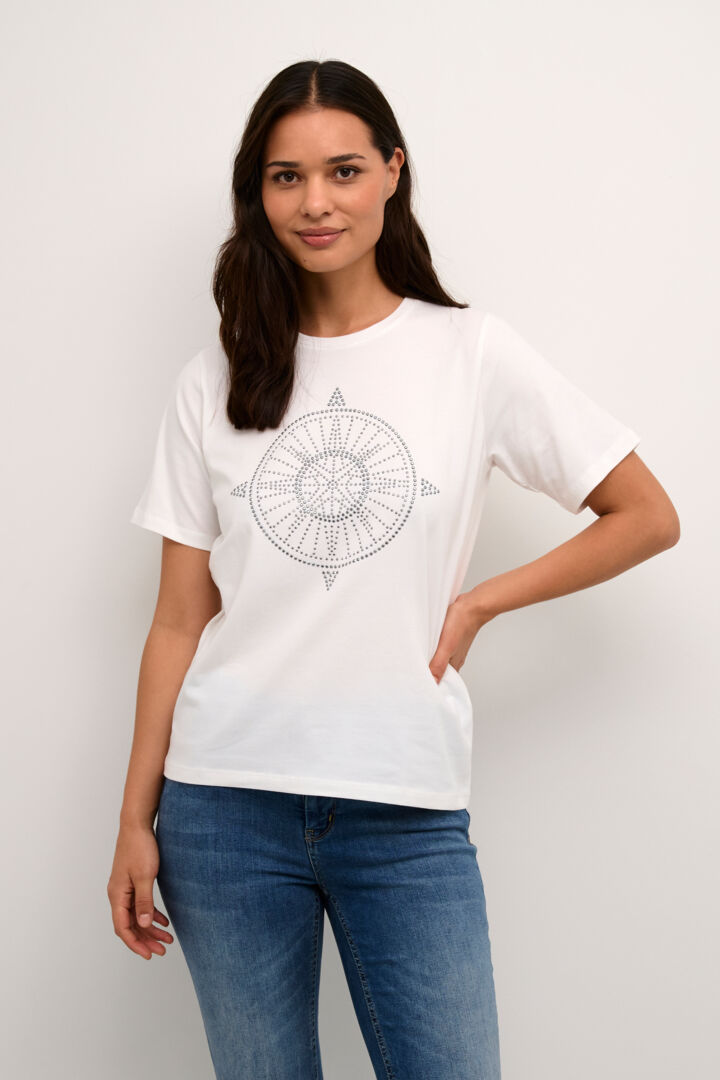 Culture Gith Compass T-Shirt, Spring Gardenia
