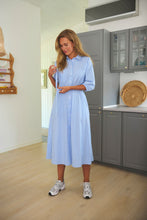 Load image into Gallery viewer, Kaffe Dabra Shirt Dress, Blue Striped
