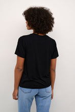 Load image into Gallery viewer, Kaffe Frida V-Neck T-Shirt, Black
