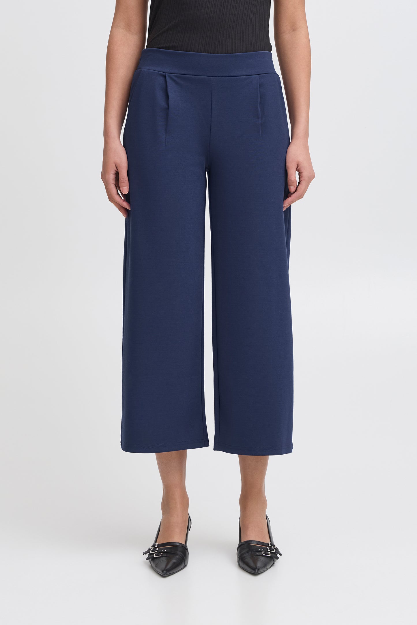 Ichi Kate Wide Pants Midnight Blue