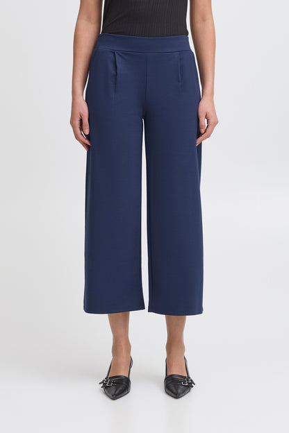 Ichi Kate Wide Pants Midnight Blue