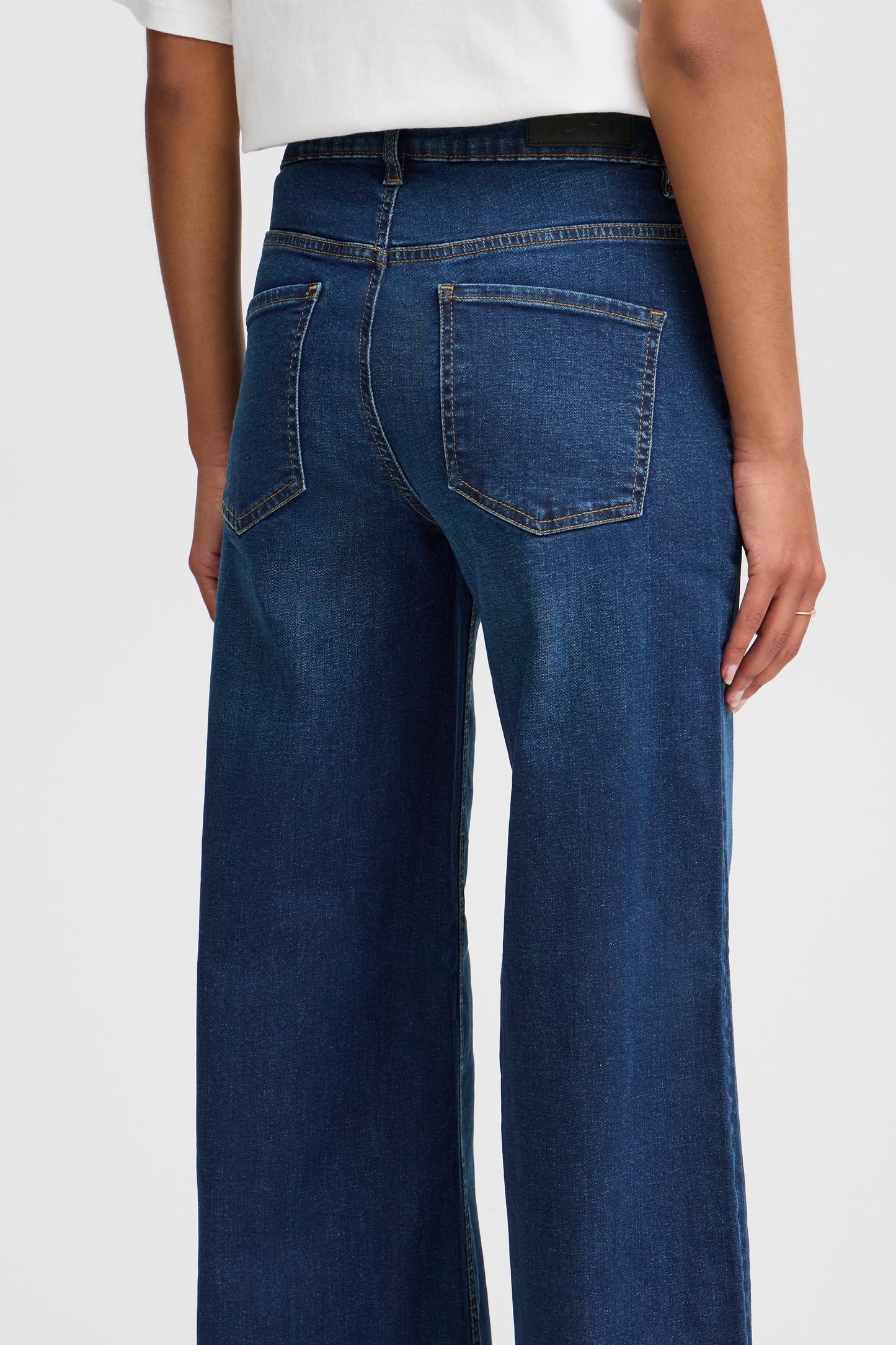 Ichi Twiggy Wide Legged Jeans Blue Denim