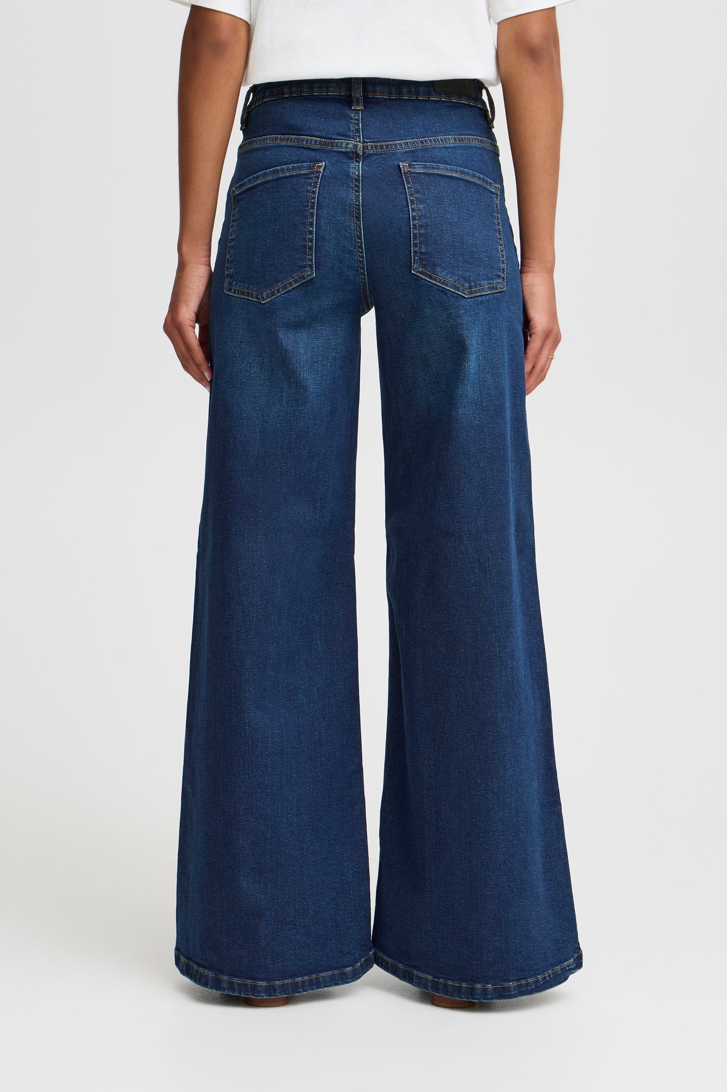 Ichi Twiggy Wide Legged Jeans Blue Denim