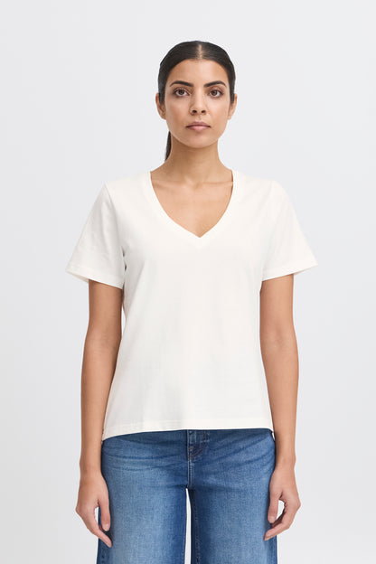 Ichi Palmer V Neck T. Shirt Cloud