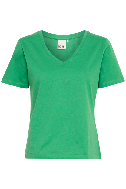 Ichi Palmer V Neck T. Shirt Green