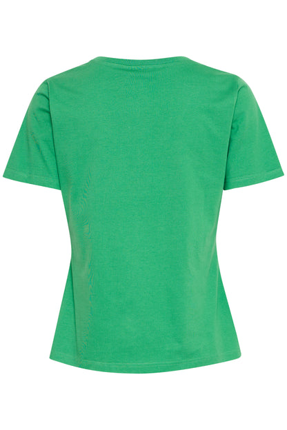 Ichi Palmer V Neck T. Shirt Green