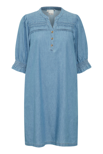 Ichi Ancey Dress Light Denim