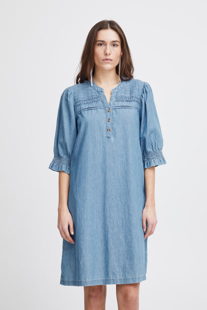 Ichi Ancey Dress Light Denim