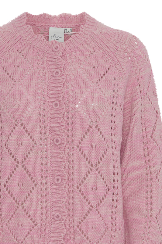 Ichi Amile Cardigan Blush Pink