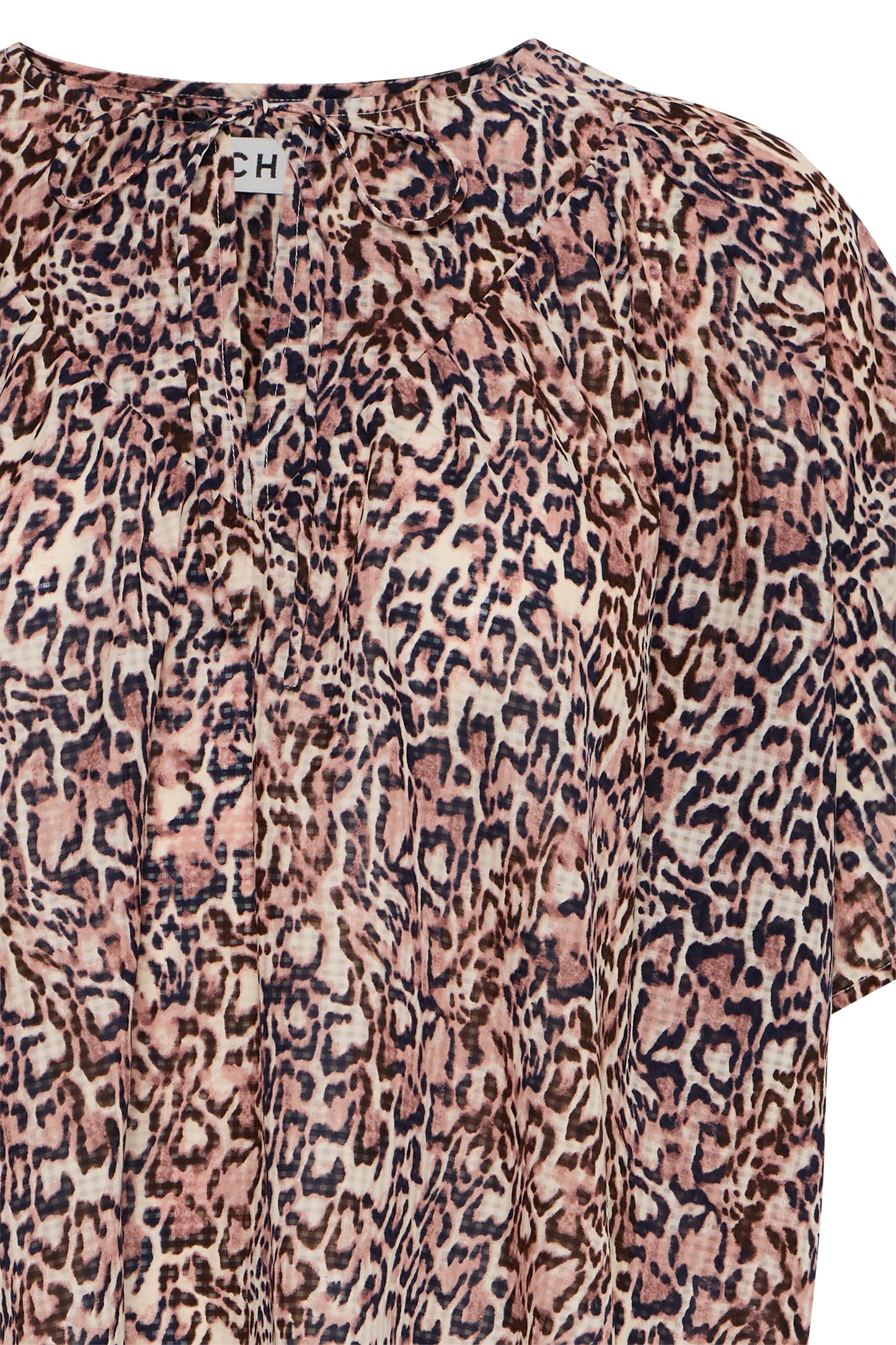 Ichi Safary Short Sleeved Top Leopard