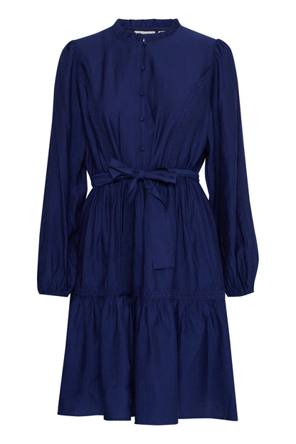 Ichi Evina Dress Midnight Blue