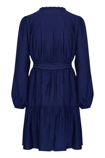 Ichi Evina Dress Midnight Blue