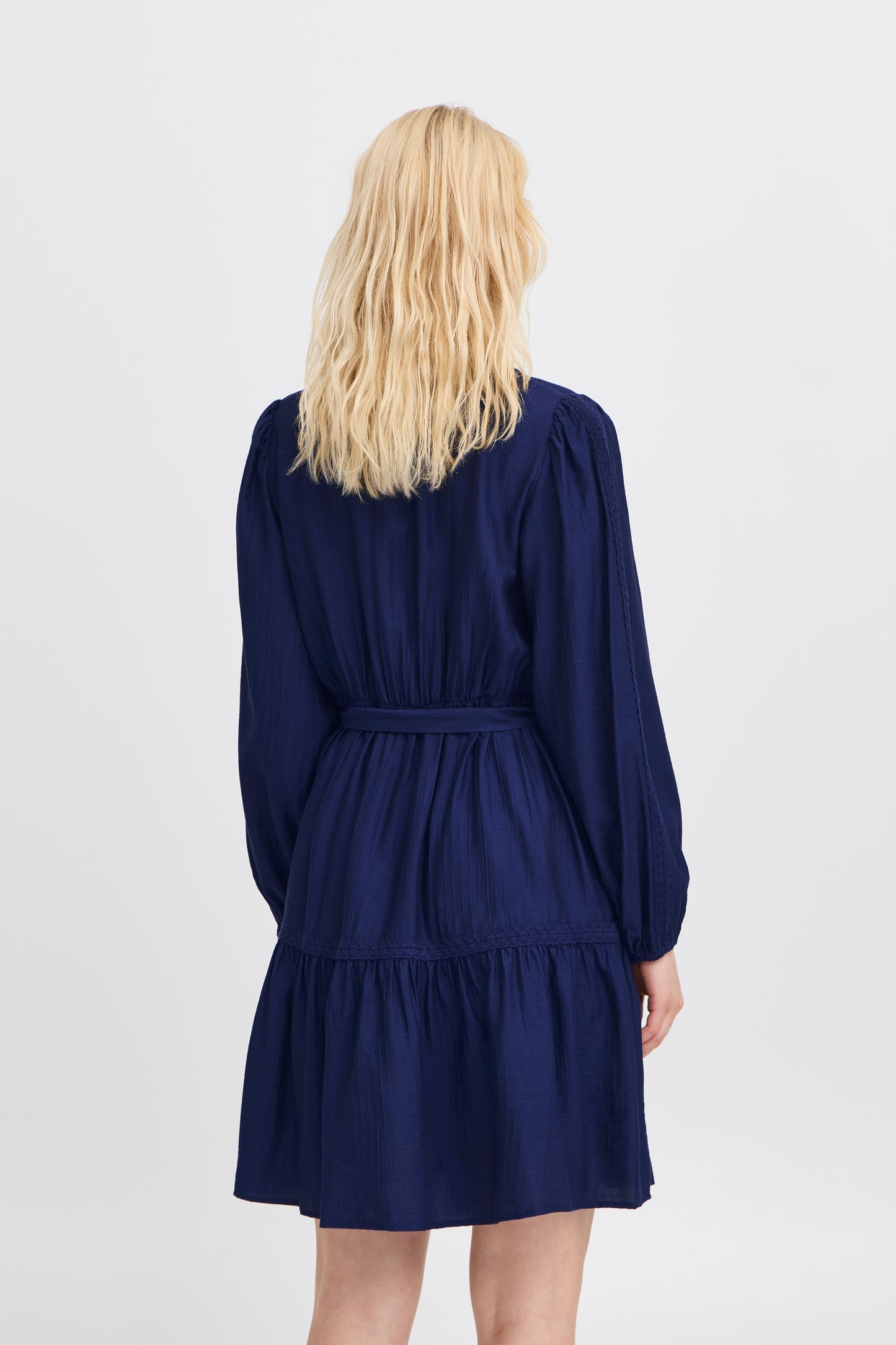 Ichi Evina Dress Midnight Blue