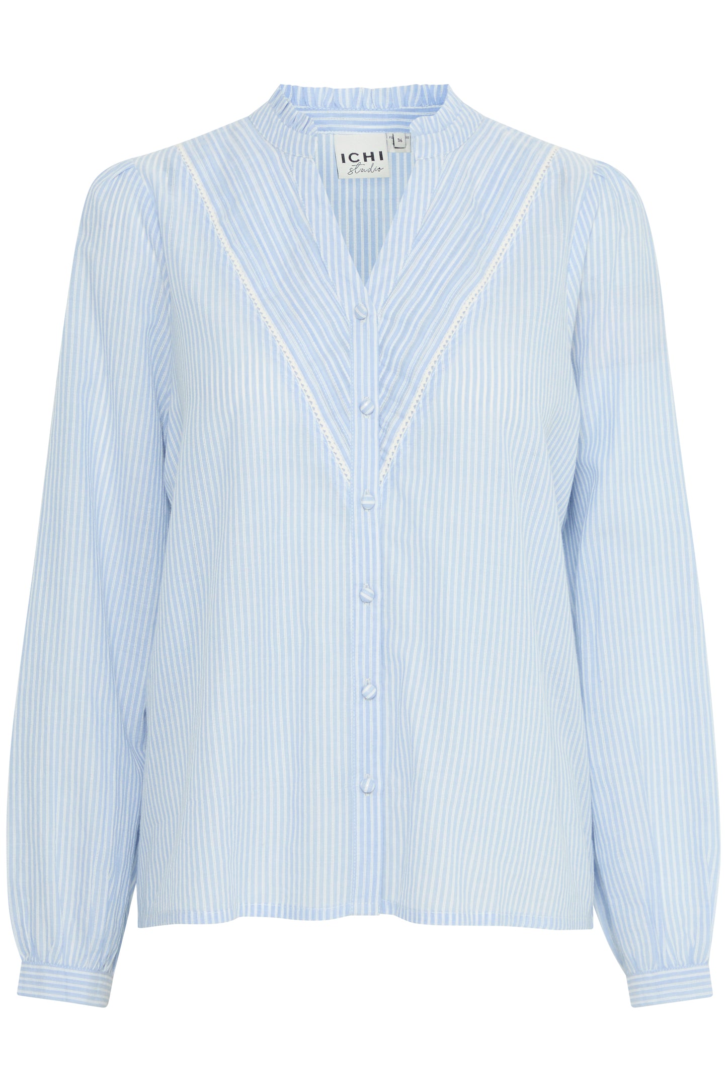 Ichi Romancy Shirt Blue/White Stripe