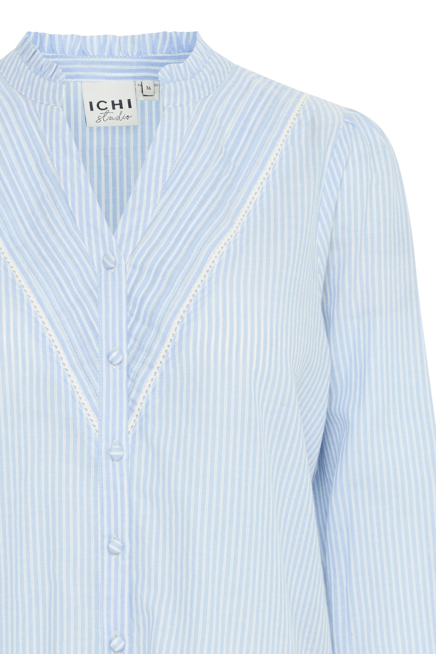 Ichi Romancy Shirt Blue/White Stripe