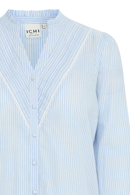 Ichi Romancy Shirt Blue/White Stripe