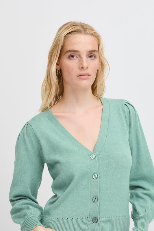 Ichi Sella Cardigan Sage Green,