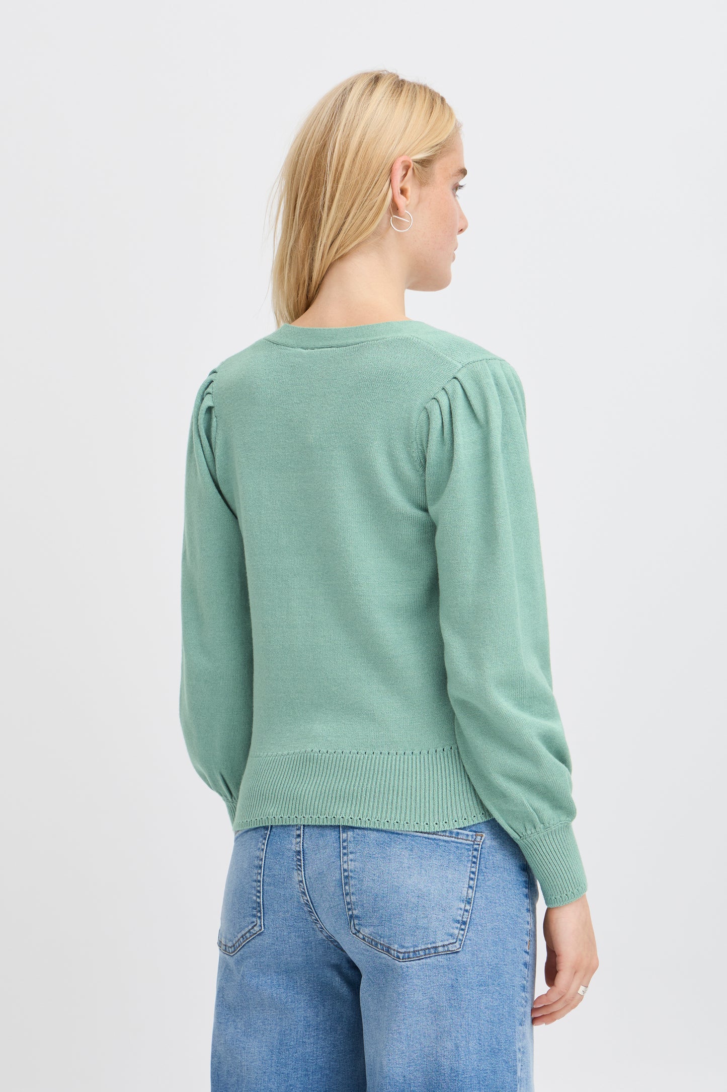 Ichi Sella Cardigan Sage Green,