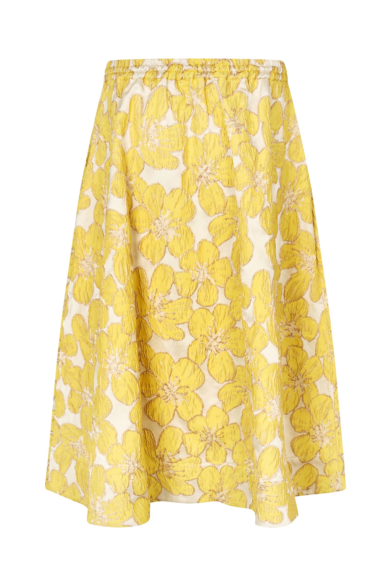 Lollys Bristol Midi Skirt, Yellow